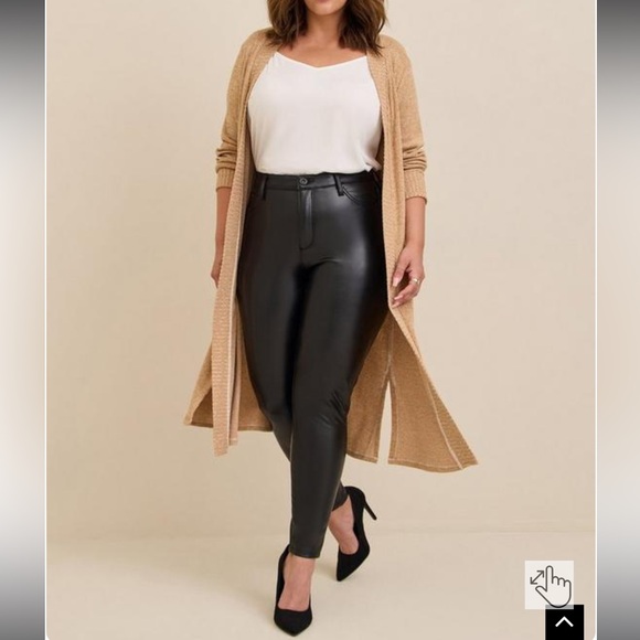 torrid Pants - Torrid Sky High Skinny Faux Leather High-Rise Pant Size 12T